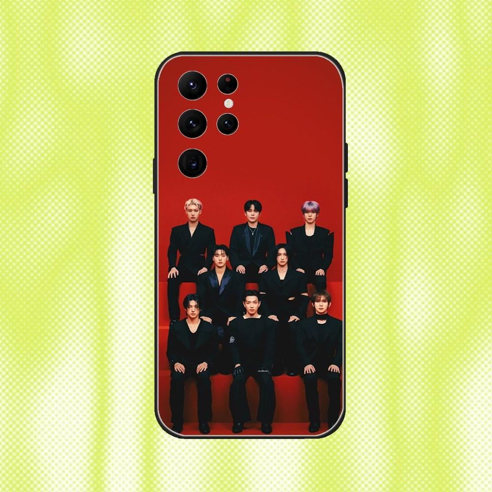 ATEEZ THE WORLD Phone Case For Samsung S 25,24,23,22,30,21,10,9,Ultra,Plus,Lite,FE,4,5G Black Soft Case