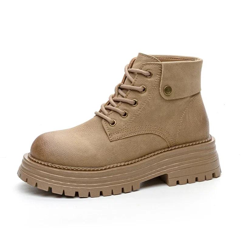 SyfIyno 2024 New Plus Plush and Thin Styles Boots Women Chunky Boots Ladies Shoes Khaki Yellow Black Boots Women Barefoot Shoes