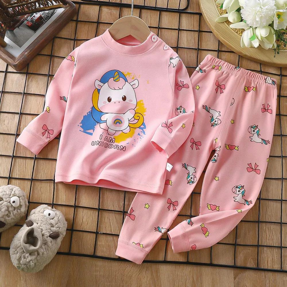 Children's Cotton Clothes And Long Johns Underwear Set Home Clothes For Boys And Girls Children's Clothing Pajamas
