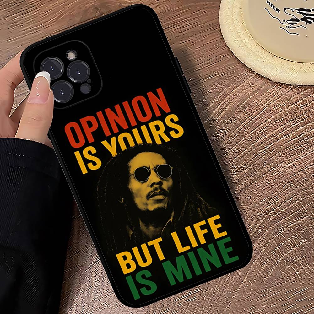 Чехол для телефона Bob Marley Rasta Lion Для IPhone 16 15 14 13 12 11 17 Pro Max Простота Задняя сторона ТПУ Мягкий чехол