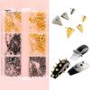 1 коробка, 6 сеток, мини-металлические подвески для ногтей, простые в использовании уникальные украшения для дизайна ногтей для начинающих, профессионалов