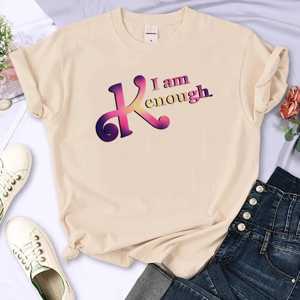 Футболки с надписью «I Am Kenough», женская футболка с аниме, женская забавная уличная одежда y2k, одежда унисекс