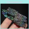Specimen Colorful Natural Silicon Carbide Ornaments Peacock Color Stone Crystal