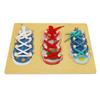 Wooden Lacing Shoe Toy Toddler Kids Learn To Tie Shoelaces Teaching Kit Tie Shoes Training Board