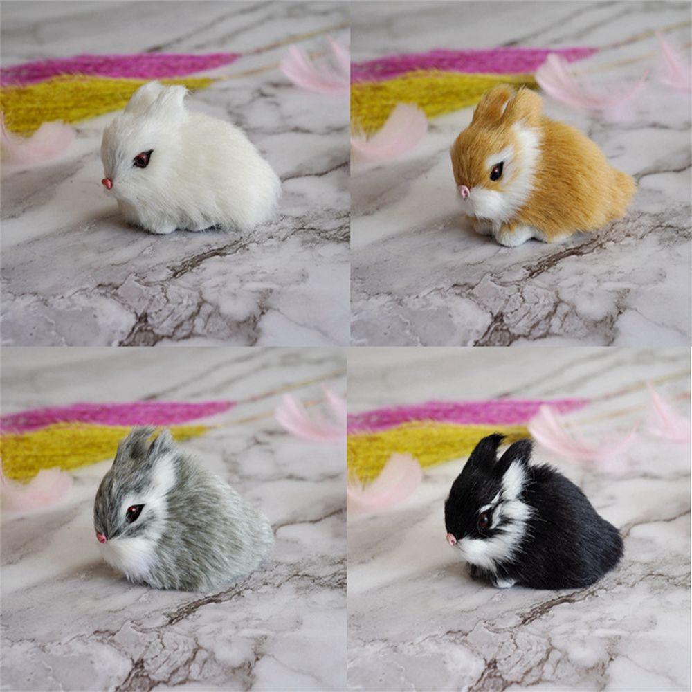 Decoration Lifelike Animal Desktop Furnishings Plush Toys Easter Rabbits Simulation Rabbit Model