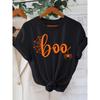 Европейский размер Boo Паутина Графика Хэллоуин Обычная футболка с коротким рукавом