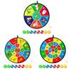 1 Set Gooey Ball Dart Board Sticky Balls Colorful Animal Print Great Stickiness Wall-mounted Kids Decompression Throwing Target Ball
