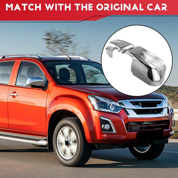 Накладки на зеркала заднего вида со светодиодной подсветкой для Isuzu D-MAX 12-18 (1 пара)