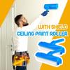1 шт. Потолочный малярный валик 10 дюймов Валик для ремонта потолка Регулируемая ручка Малярный валик Без капель Кисть для покраски дома со щитком