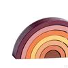 Wooden Rainbow Stacker Arch Bridge Playset Stacking Toys for Activity Boy