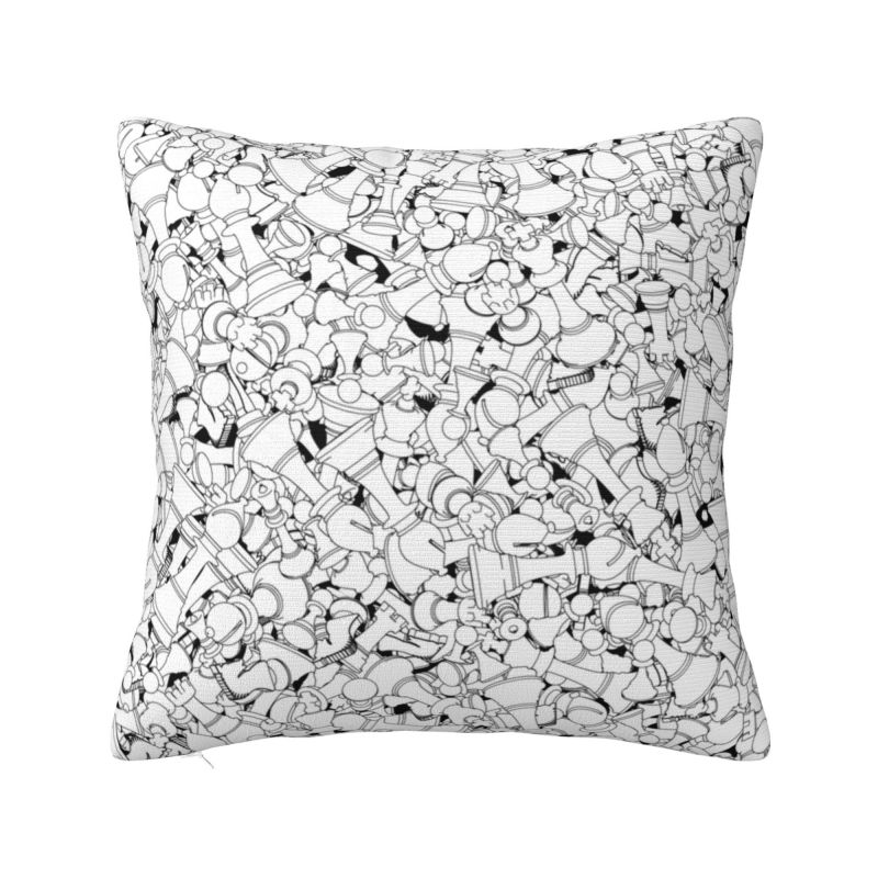 Custom Chess Club Seven Cushion Cover 45x45cm Chessboard Game Chess Piece Soft Modern Pillows for Sofa