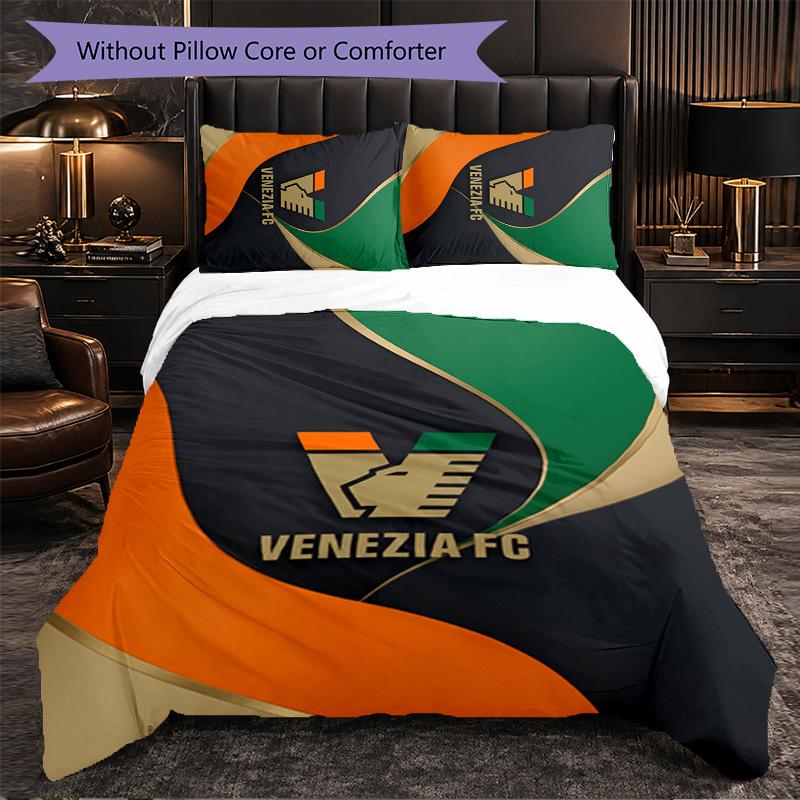 VfB Stuttgart Football 3 Piece Bedding Set Soft Duvet Cover Set with Pillowcases Printed Bedroom Decor Set for Home