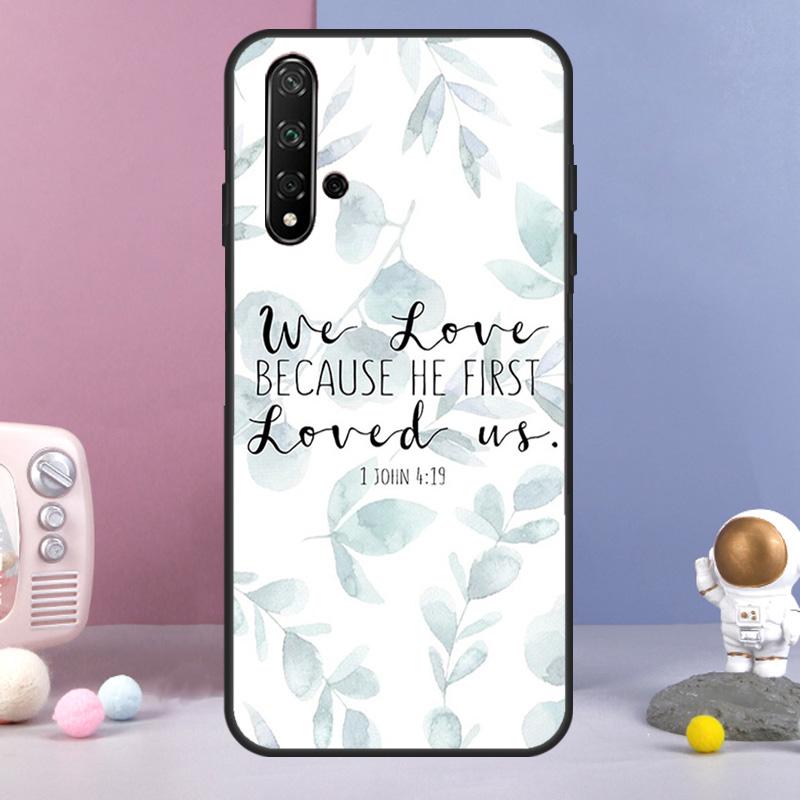 Bible Verse Christian Quote For Huawei Nova Y60 Y61 Y70 Y72 Y73 Y90 Y91 9 10 SE 7i 8i 11i 12i P30 P40 Lite P60 Pro Case