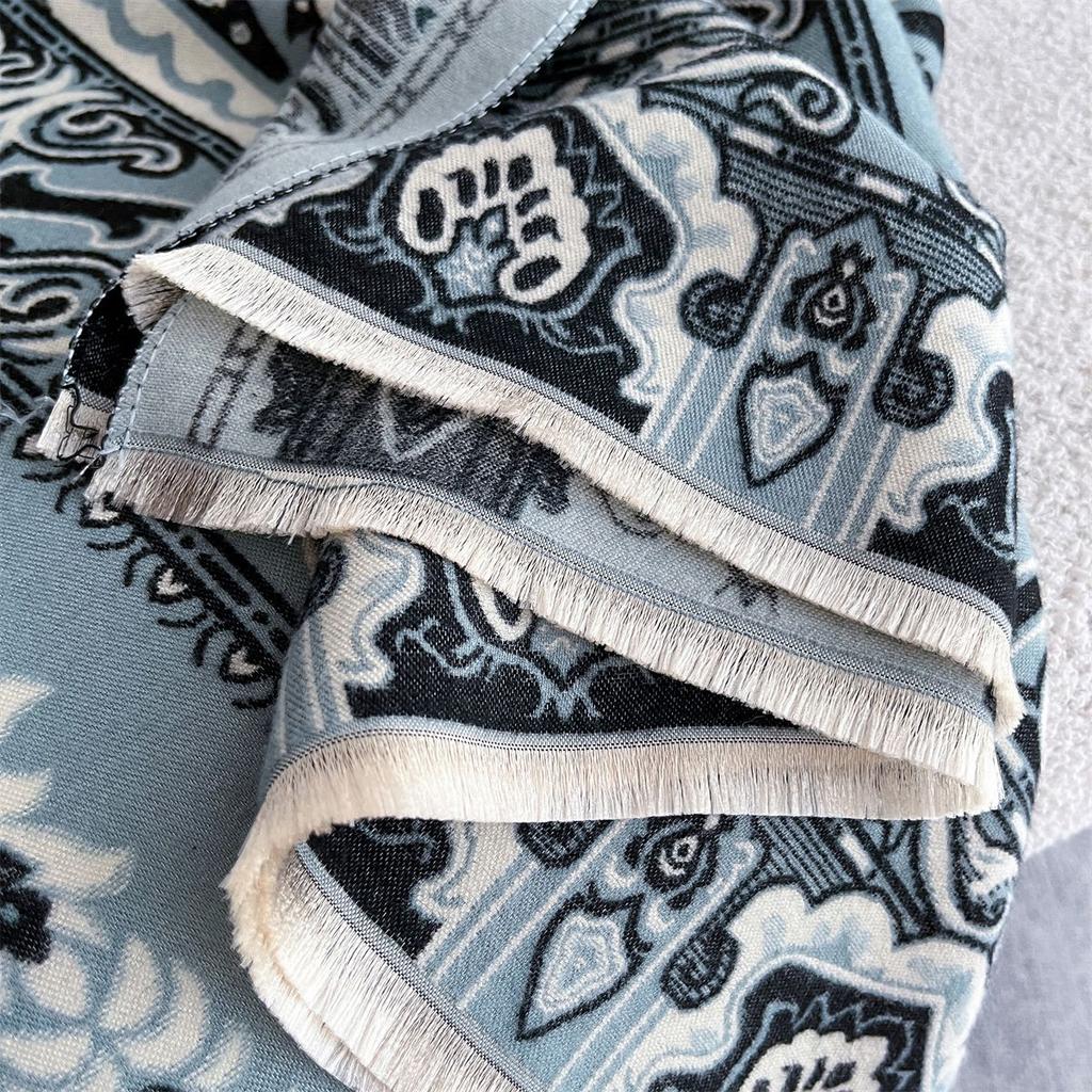 Autumn And Winter Imitation Cashmere Jacquard Retro Cashew Nut Ethnic Style, Women'S Scarf Shawl Dual-Purpose
