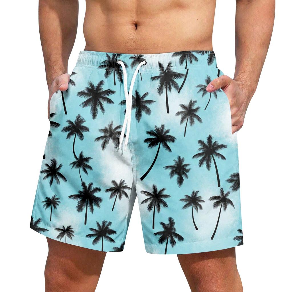 Men's Hawaiian Lace-up Shorts Casual Pants