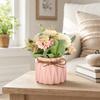 Silk Flower Hydrangea Styled Potted Desktop Decor  Cafe Dining Table Small Potted Accent