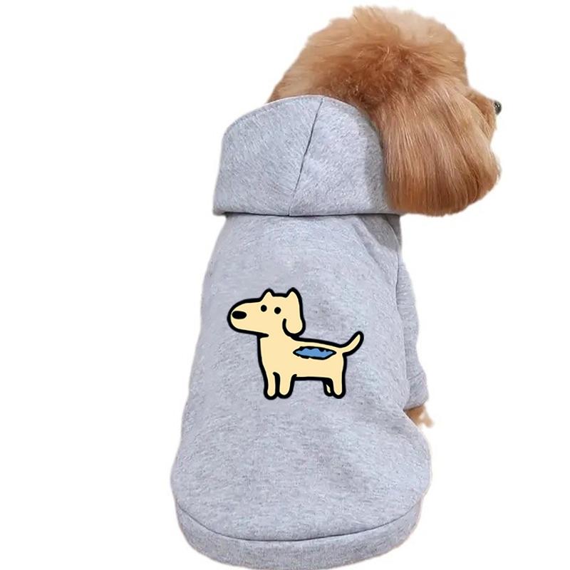 Cute Dog Dog Clothes Winter Pet Clothes Warm Dog Pullover Hoodie Clothes For Small Dogs Chihuahua Cartoon Puppy Cat Clothing