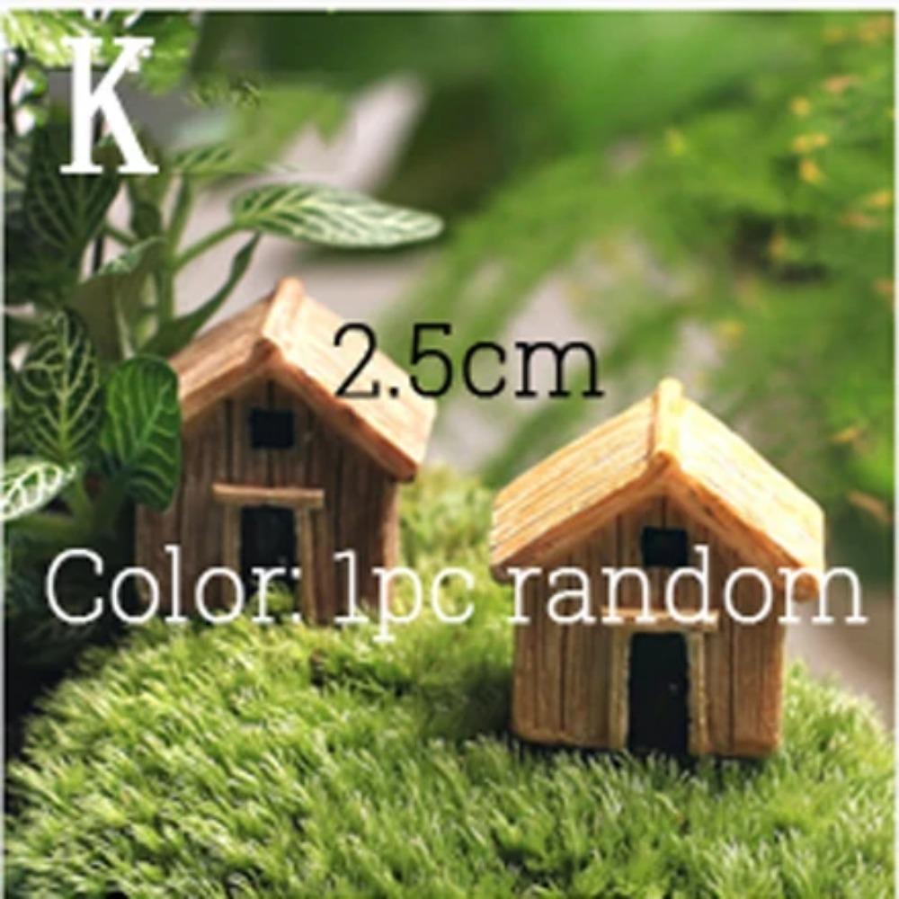 Vintage Decorative Figurines Mini House Water Fountains Flowerpot Fairy Garden Miniatures/Terrarium Pet Home Decor Ornaments DIY