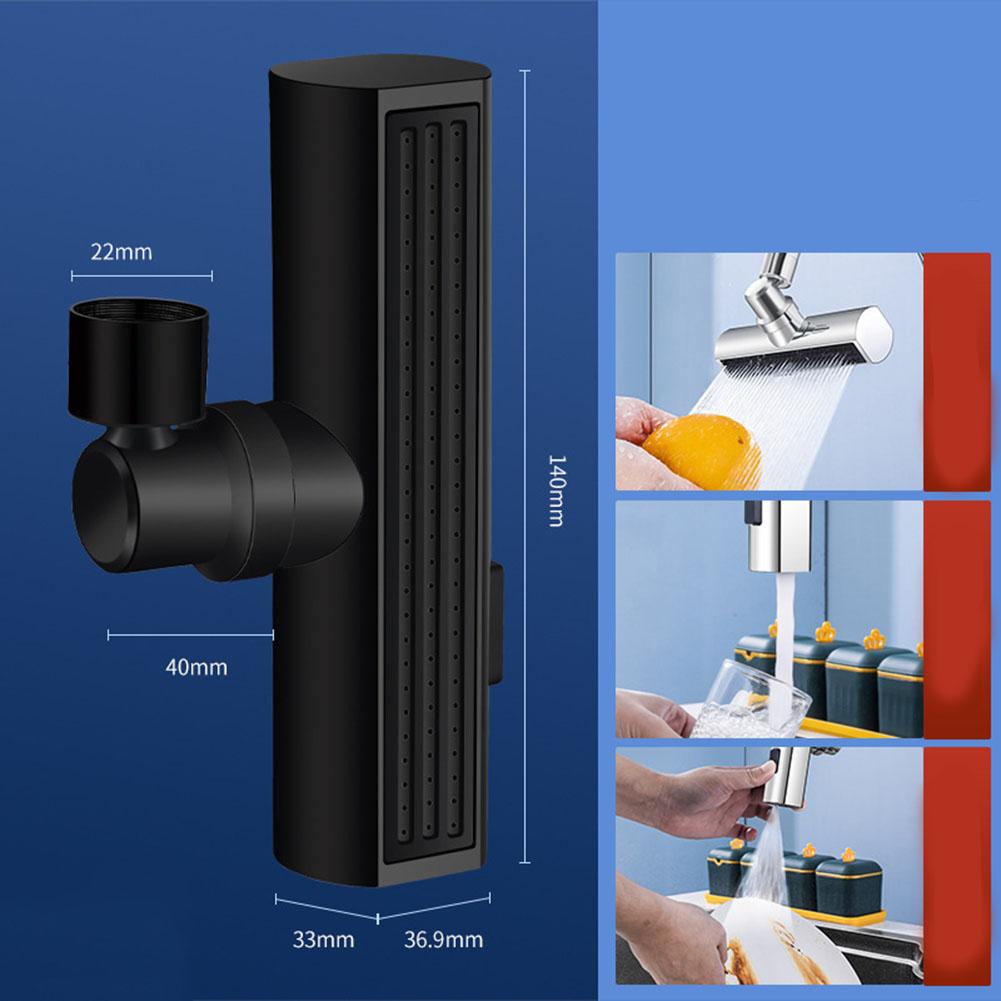 Смеситель с водопадом, многофункциональная насадка для кухни, ванной комнаты, смеситель для раковины с защитой от брызг, вращающийся на 360 градусов, смеситель для горячей и холодной раковины