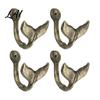 Decorative Hooks for Robes 4PCS Iron Hooks Space Wall Whale Tail Saving Coastal Towel Rustic Farmhouse Hanger Hangers Mounted Towels Keys
