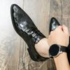 Fashion Men Dress Shoes Handmade Luxury Business Office Leather Shoes Wedding Shoes Men Flats Oxfords Formal Gentleman Pointed Toe Shoes