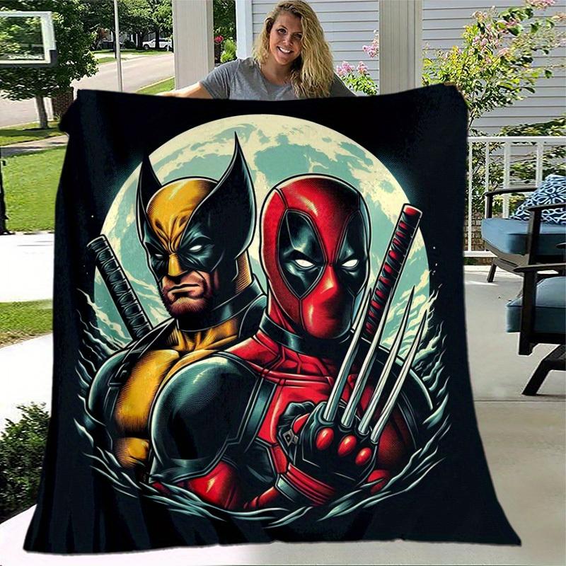 1pc. Deadpool & Wolverine Superhero Blanket - Home Office Outdoor Gift for All Seasonsz0417214