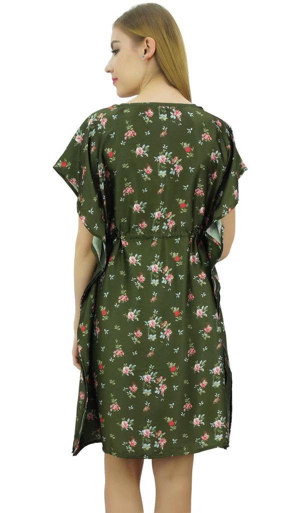 Bimba Женское черное атласное кимоно с цветочным принтом для подружки невесты на шнурке