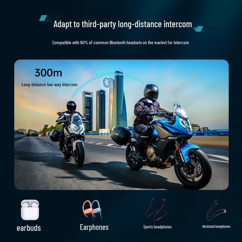 Bluetooth-гарнитура для мотоциклетного шлема Y12Pro - Интерком для экипировки