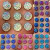 DIY 40Pcs 12mm Round AB Resin Flatback Rhinestones for Phone Wedding Crafts