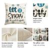 1/4Pcs Blue Christmas Pillowcases, Nordic Elf Christmas Ball Cabin Design Cushion Covers, Winter Holiday Home Decoration