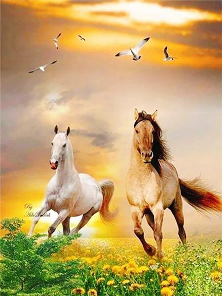 Алмазная картина лошадь картина из стразов полная квадратная алмазная вышивка животное вышивка крестом мозаичный декор для дома