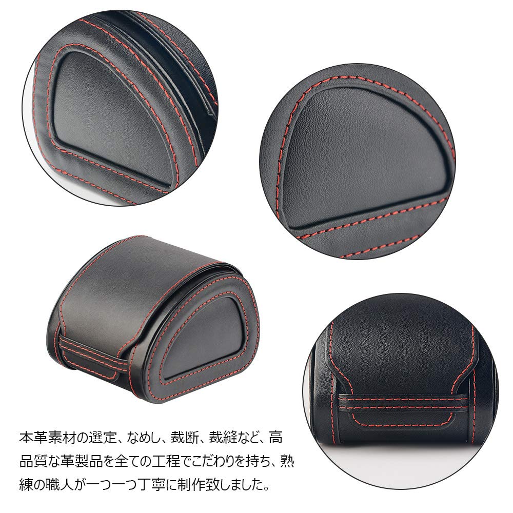 Whatna Коробка для хранения часов из натуральной кожи для интерьера, толстая, водонепроницаемая и идеально подходит для бизнеса и переноски. Ваш коричневый и черный кейс, на 1 часы,