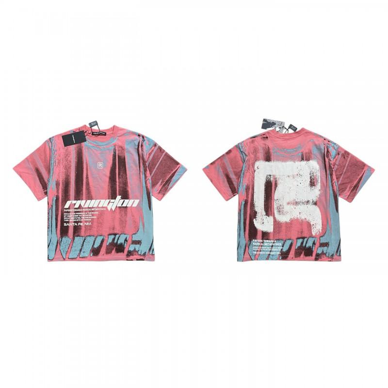 Mens Loose Fit Cotton T-Shirt With Creative Letter Print Casual Short Sleeve Tee Fall