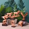 Naturecraft Wood Effect Resin Figurine - Lions on Rocks
