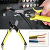 8in Wire Stripper Yellow CR V Chrome Vanadium Steel Multifunctional Plastic Handle Electrician