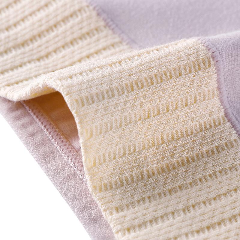 Женское нижнее белье из чистого хлопка со средней посадкой в ​​упаковке, 4 шт., антибактериальные трусики с промежностью, дышащее нижнее белье без следов