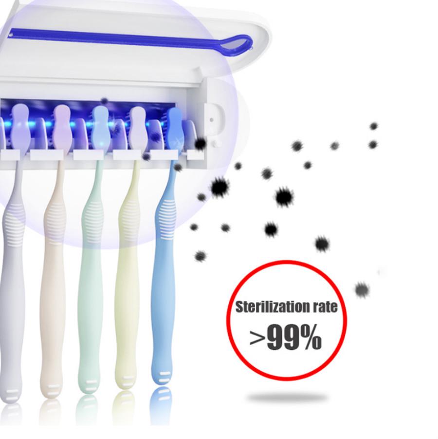 Antibacteria UV Toothbrush Holder Automatic Toothpaste Dispenser Sterilize Bathroom Accessories Tool