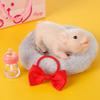 Силиконовая игрушка-кукла-поросенок с поросячьим бантиком, бутылочкой для кормления, спальным ковриком, мини-мягкая, реалистичная, кукла-поросенок, милый, реалистичный реборн-поросенок