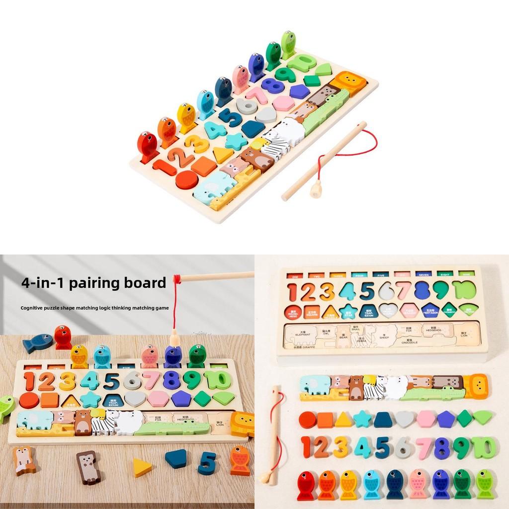 Wooden Board Educational With Animal Shapes For Fine Motor And Brain Training