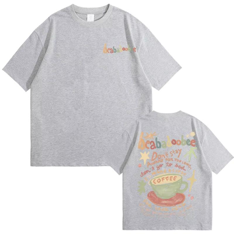 Beabadoobee Graphic Print Tshirt Unisex Women Fashion Vintage Oversized T Shirts Unisex Casual Pure Cotton Tshirt Y2k Streetwear