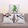 Animal Pillowcase Printed Plant Flower Chinese Ink Painting Bird Sofa Home Decor Bedroom Cushion Cover