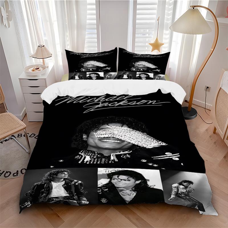 Michael Jackson'S Legacy Print 3Pcs Bedding Setduvet Cover With 2 Bedropillowcase Home Birthday Gift