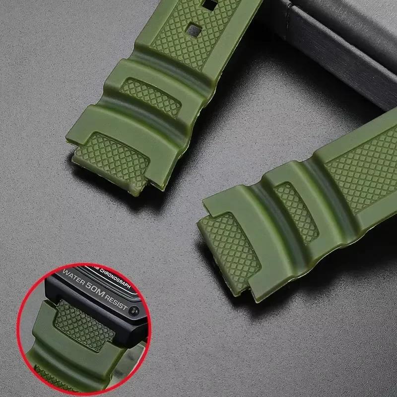 Аксессуары для ремешка часов подходят для Casio Watch W-218h / F-108 AE1200 / 1000 / 1300, смоляные силиконовые ремешки для часов 18 мм
