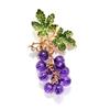 Elegant Grape Bunch Rhinestone Brooch - Stylish Women's Corsage Pin for Banquet Dresses