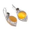 Natural Yellow Chalcedony, Citrine 925 Sterling Silver Earring 1.69" o3P52