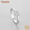 Tancise Classic 925 Sterling Silver Zircon Ring Ladies Jewelry Wedding Promise Party Gift