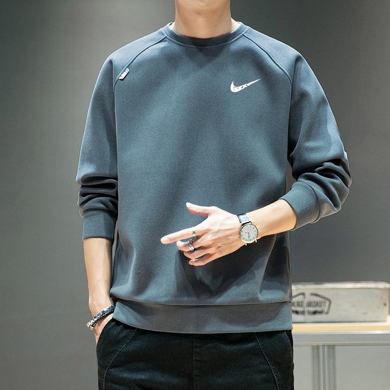 Cross2025 Men's Thermal Fleece Hoodie - Autumn/Winter Plus Size Long Sleeve Casual Base Layer