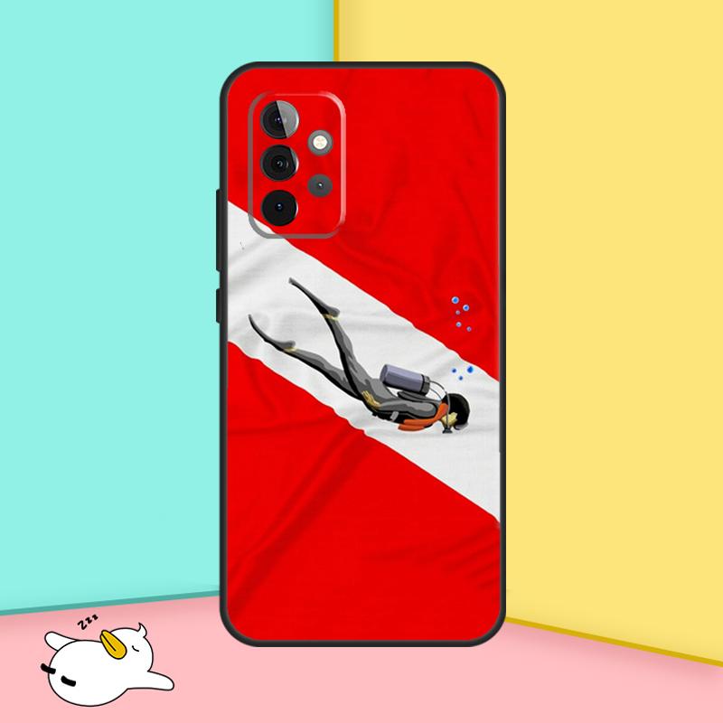Diver Down Diving Flag Case For Samsung Galaxy A36 A56 A16 A33 A13 A23 A52 A32 A12 A54 A34 A14 A53 A15 A35 A55 A17