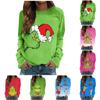 Women's Casual Fashion Christmas Print Long Sleeve Pullover  Casual Sweatshirt