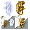 Casting Mold Reusable Decorative Smooth Surface Safe Wear Resistant Exercise Hands-on Ability Solid Color Tiger Shape Silicone Mold Handicraft Shop